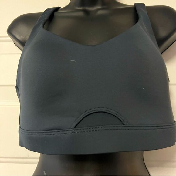 Victoria's Secret Sport Gray Mesh Adjustable Sports Racerback bra Cut Out L - Picture 2 of 8